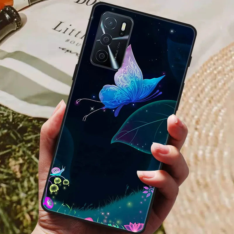 For OPPO A54s Case Soft TPU Phone Cases for Oppo A54S CPH2273 Silicon Cover for Coque OPPO A 54s A54 s 6.52" Black Bumper Fundas