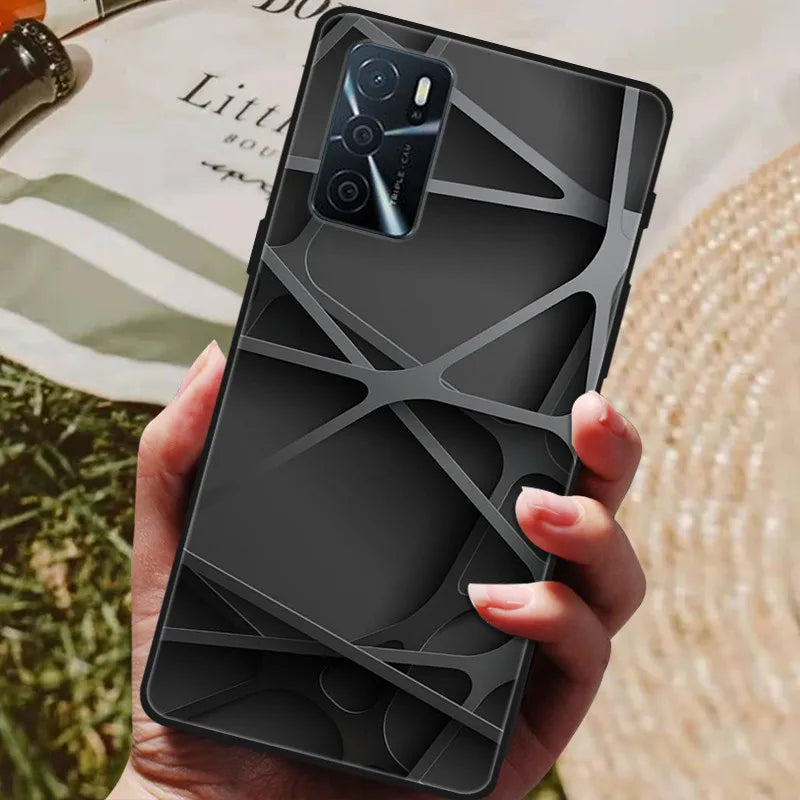 For OPPO A54s Case Soft TPU Phone Cases for Oppo A54S CPH2273 Silicon Cover for Coque OPPO A 54s A54 s 6.52" Black Bumper Fundas