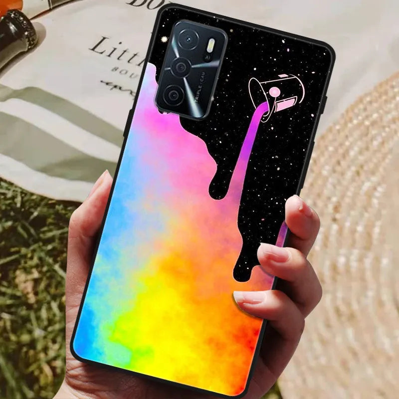 For OPPO A54s Case Soft TPU Phone Cases for Oppo A54S CPH2273 Silicon Cover for Coque OPPO A 54s A54 s 6.52" Black Bumper Fundas