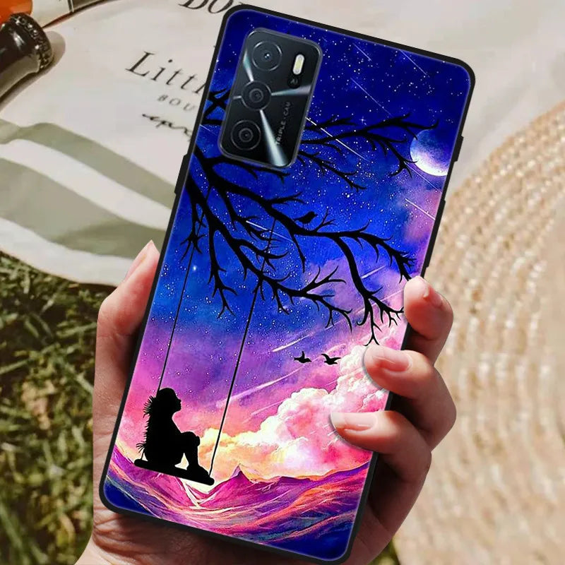 For OPPO A54s Case Soft TPU Phone Cases for Oppo A54S CPH2273 Silicon Cover for Coque OPPO A 54s A54 s 6.52" Black Bumper Fundas