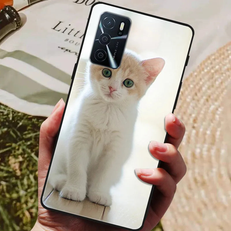 For OPPO A54s Case Soft TPU Phone Cases for Oppo A54S CPH2273 Silicon Cover for Coque OPPO A 54s A54 s 6.52" Black Bumper Fundas
