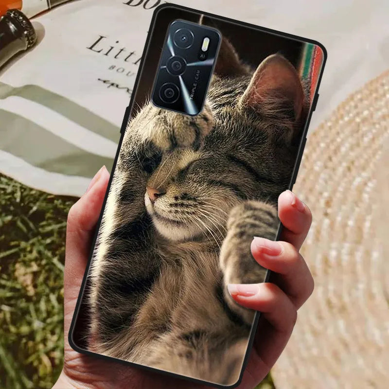 For OPPO A54s Case Soft TPU Phone Cases for Oppo A54S CPH2273 Silicon Cover for Coque OPPO A 54s A54 s 6.52" Black Bumper Fundas