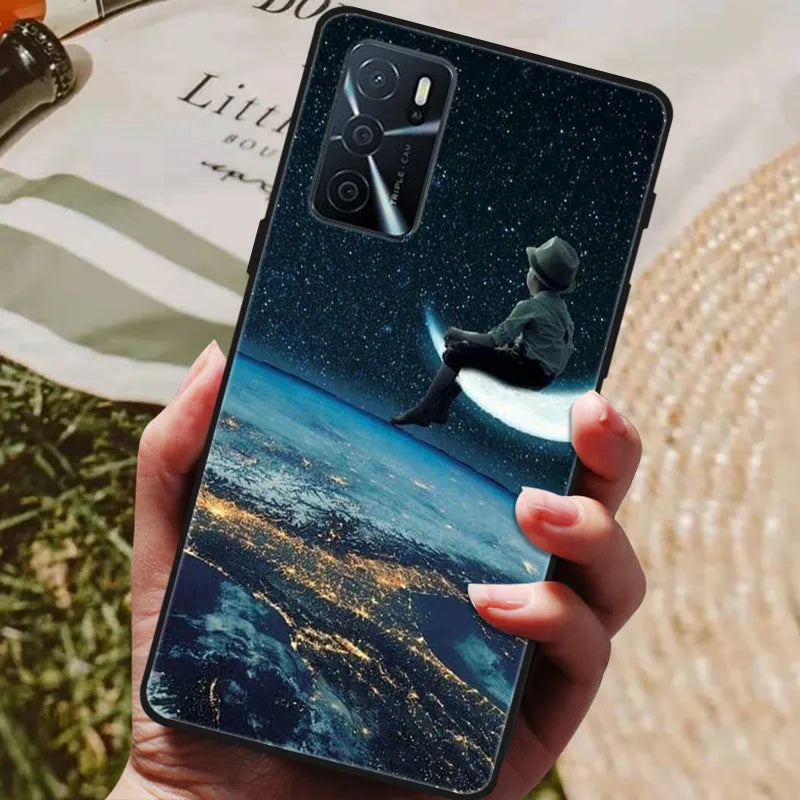 For OPPO A54s Case Soft TPU Phone Cases for Oppo A54S CPH2273 Silicon Cover for Coque OPPO A 54s A54 s 6.52" Black Bumper Fundas
