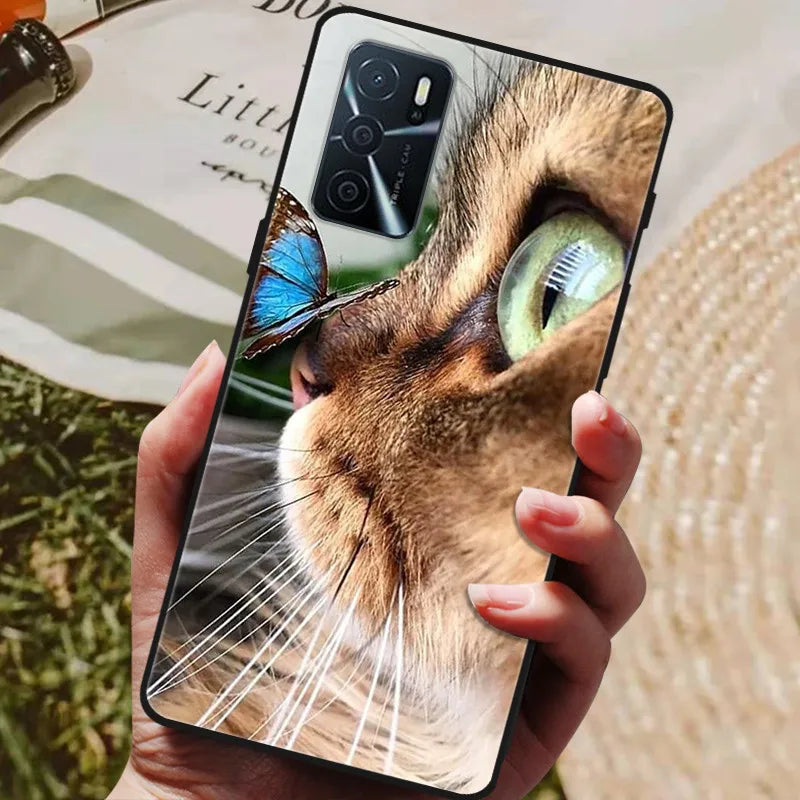 For OPPO A54s Case Soft TPU Phone Cases for Oppo A54S CPH2273 Silicon Cover for Coque OPPO A 54s A54 s 6.52" Black Bumper Fundas