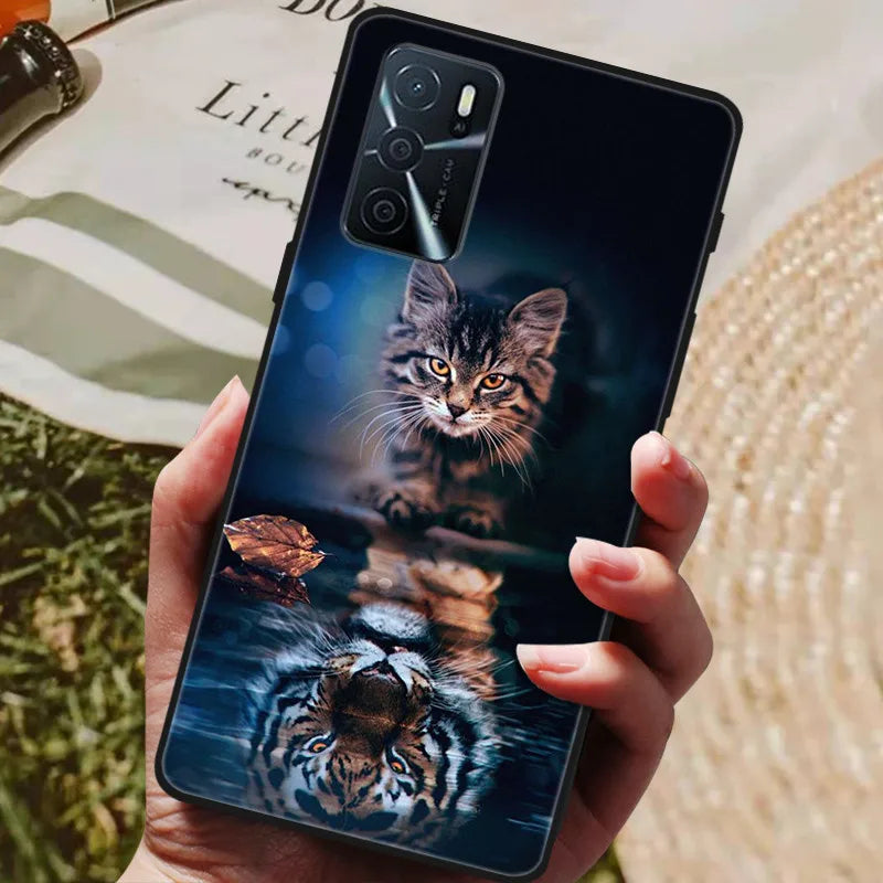 For OPPO A54s Case Soft TPU Phone Cases for Oppo A54S CPH2273 Silicon Cover for Coque OPPO A 54s A54 s 6.52" Black Bumper Fundas