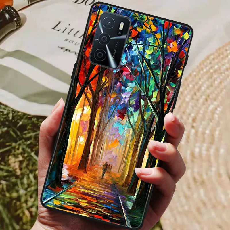 For OPPO A54s Case Soft TPU Phone Cases for Oppo A54S CPH2273 Silicon Cover for Coque OPPO A 54s A54 s 6.52" Black Bumper Fundas