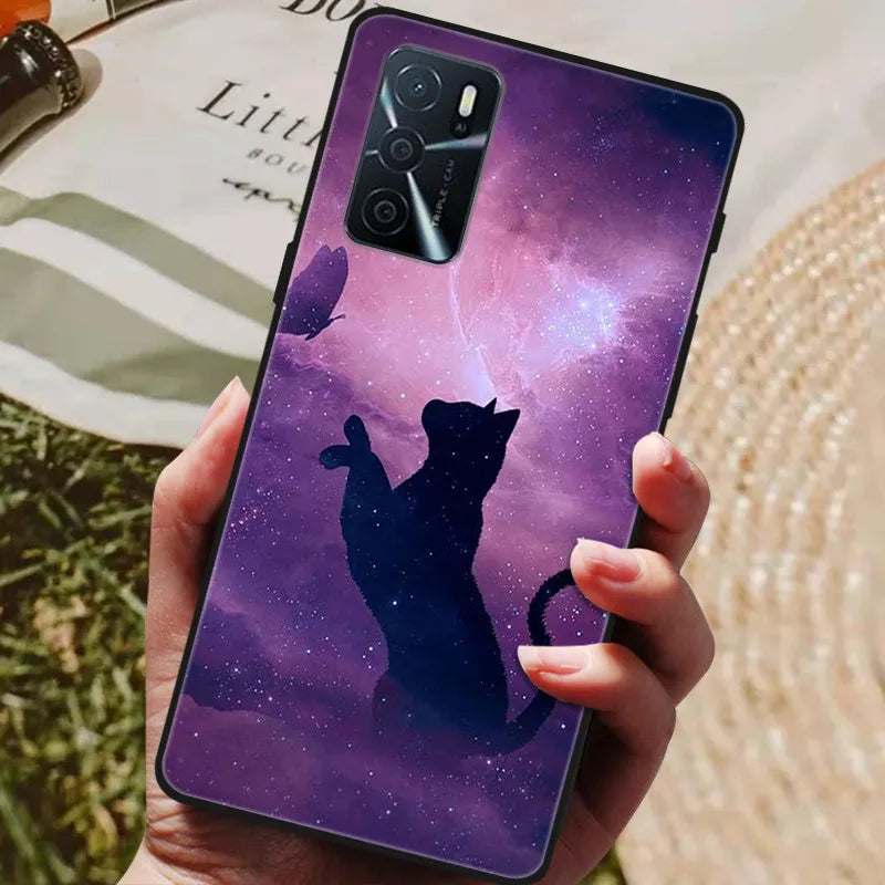 For OPPO A54s Case Soft TPU Phone Cases for Oppo A54S CPH2273 Silicon Cover for Coque OPPO A 54s A54 s 6.52" Black Bumper Fundas