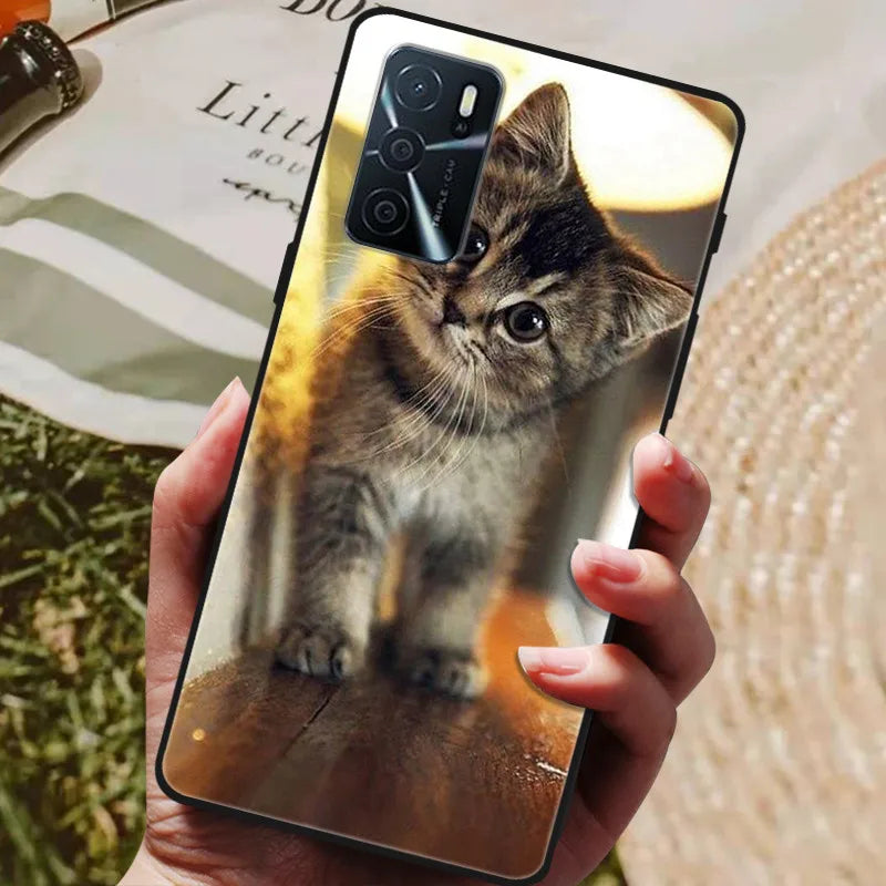 For OPPO A54s Case Soft TPU Phone Cases for Oppo A54S CPH2273 Silicon Cover for Coque OPPO A 54s A54 s 6.52" Black Bumper Fundas