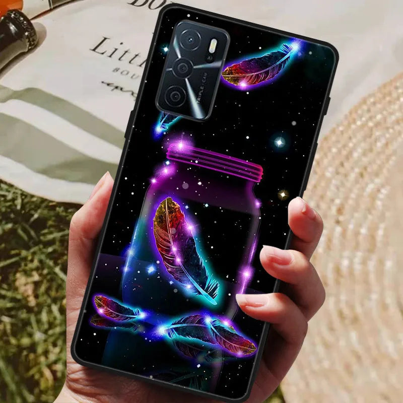 For OPPO A54s Case Soft TPU Phone Cases for Oppo A54S CPH2273 Silicon Cover for Coque OPPO A 54s A54 s 6.52" Black Bumper Fundas