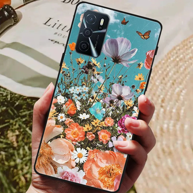 For OPPO A54s Case Soft TPU Phone Cases for Oppo A54S CPH2273 Silicon Cover for Coque OPPO A 54s A54 s 6.52" Black Bumper Fundas