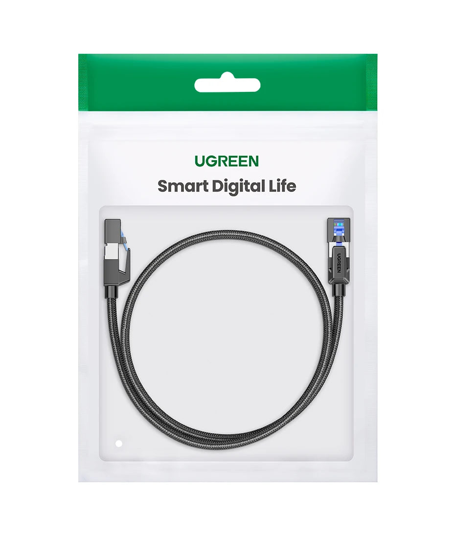 UGREEN CAT8 Ethernet Cable 40Gbps 2000MHz CAT 8 Networking Cotton Braided Internet Lan Cord for PC Laptop PS5 4 RJ45 Cable