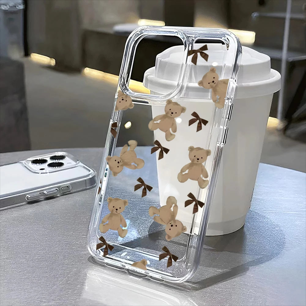 flowers pattern  transparent phone case,suitable for iPhone 17, 17Pro, 17Pro Max, 17Air,16Plus to 11, 12, 13, 14, 15 ,16 series