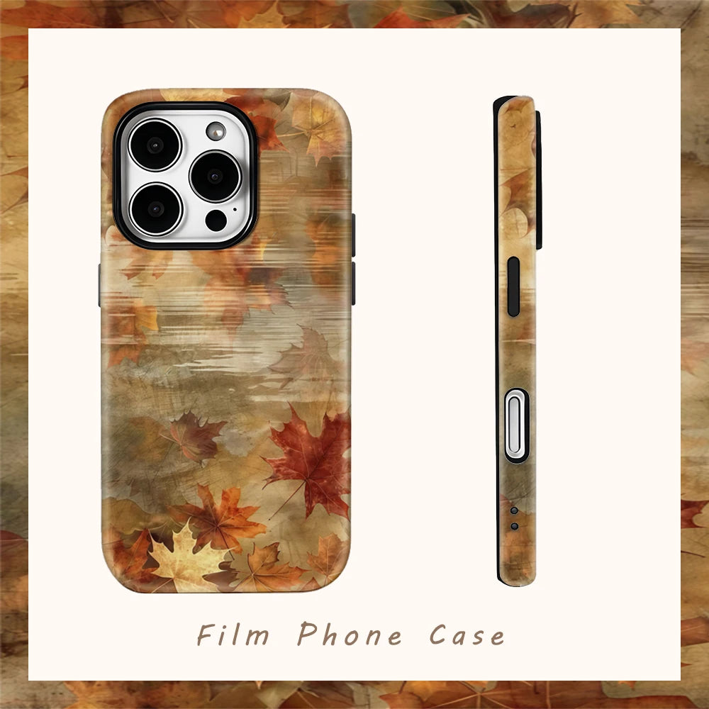 Autumn Reflections Vintage Phone Case for IPhone 17AIR 16E 16 15 14 13 12 11 17 Pro Max Plus Double-layer Back Cover