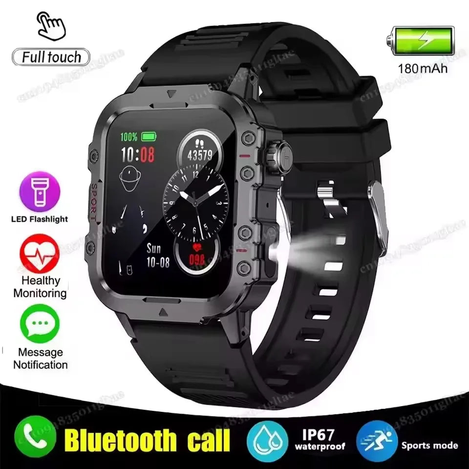 2025 New for Xiaomi Military Smart Watch Men IP67 3ATM Outdoor Sports Fitness Tracker Health Monitor 1.44Inch BT Call Smartwatch