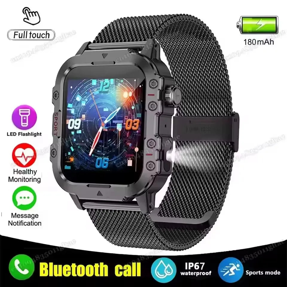 2025 New for Xiaomi Military Smart Watch Men IP67 3ATM Outdoor Sports Fitness Tracker Health Monitor 1.44Inch BT Call Smartwatch