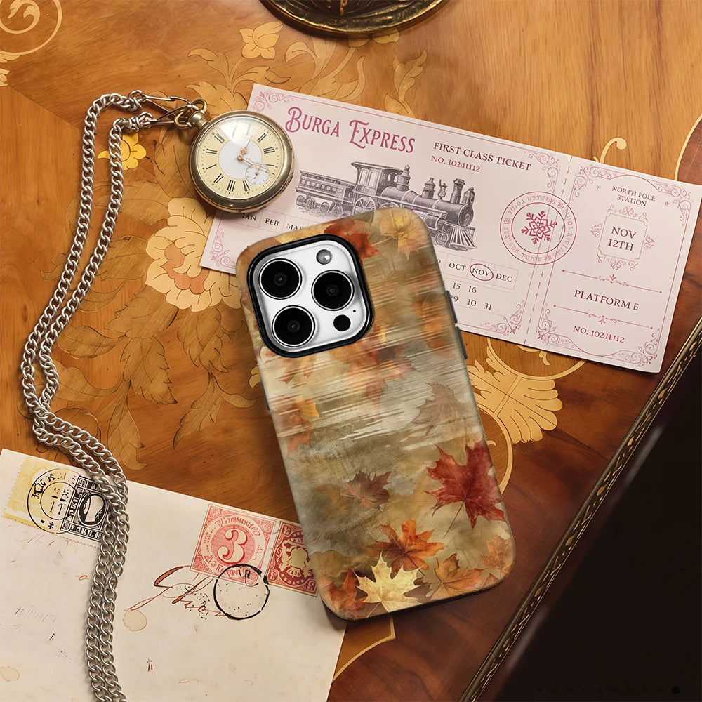 Autumn Reflections Vintage Phone Case for IPhone 17AIR 16E 16 15 14 13 12 11 17 Pro Max Plus Double-layer Back Cover